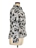 Apostrophe Print Silver Long Sleeve Blouse Size 16 - photo 4