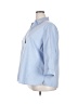 Foxcroft 100% Cotton Blue 3/4 Sleeve Button-Down Shirt Size 22 - photo 5