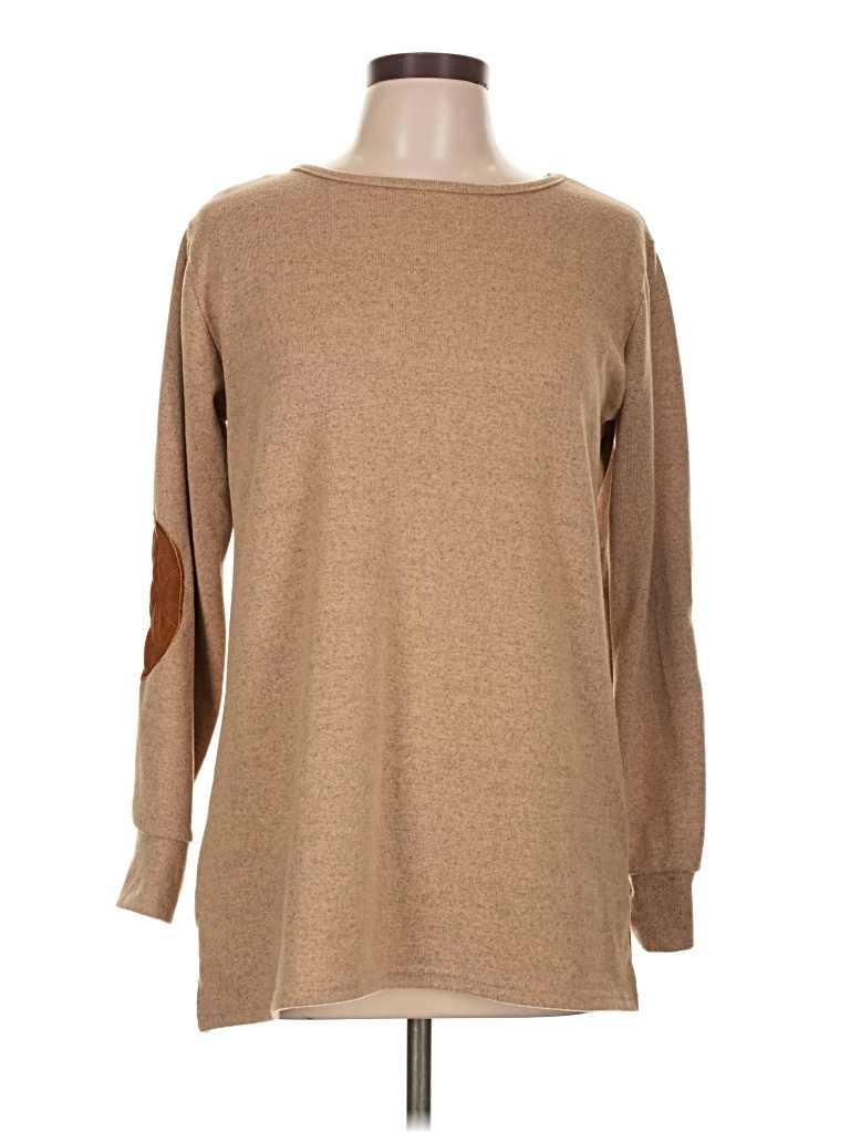 Pre-owned Assorted Brands Pullover Sweater In Tan