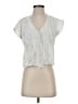 Reistor 100% Hemp Silver Short Sleeve Blouse Size S - photo 1