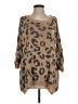 Jodifl 100% Acrylic Animal Print Tan Pullover Sweater Size S - photo 1