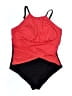 Unbranded Color Block Red One Piece Swimsuit Size 18 - photo 1