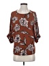 14th & Union Brown 3/4 Sleeve Blouse Size S - photo 1