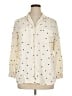 Old Navy 100% Rayon Polka Dots Ivory Long Sleeve Blouse Size XL - photo 1