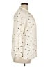 Old Navy 100% Rayon Polka Dots Ivory Long Sleeve Blouse Size XL - photo 4