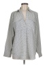 Ann Taylor 100% Polyester Gray Long Sleeve Blouse Size M - photo 1