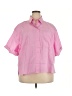 Zara Pink Short Sleeve Button-Down Shirt Size XXL - photo 1