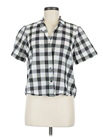 Madewell Boxy Camp Shirt in Rainbow Check (view 1)