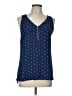 Fortune + Ivy 100% Polyester Blue Sleeveless Blouse Size L - photo 1