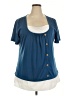 Unbranded Blue Short Sleeve Henley Size XXXL - photo 1