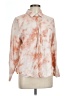 Roan + Ryan 100% Cotton Print Orange Long Sleeve Blouse Size L - photo 1