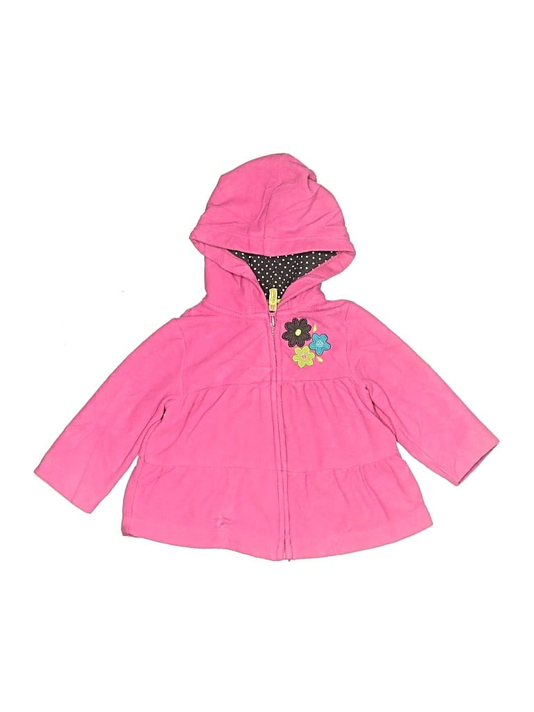 Pre-owned Carter's Babies' Zip Up Hoodie In Pink