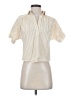 Universal Thread Stripes Ivory Short Sleeve Blouse Size XS - photo 1