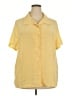 Jaclyn Smith 100% Silk Yellow Short Sleeve Silk Top Size 24W - photo 1