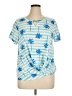Onque Casuals Blue Short Sleeve Top Size XL - photo 1
