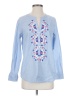 Vineyard Vines 100% Cotton Blue Long Sleeve Blouse Size 2 - photo 1