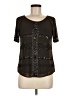 Miss Me 100% Polyester Black Short Sleeve Blouse Size M - photo 1