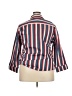 Foxcroft Stripes Red 3/4 Sleeve Button-Down Shirt Size 18 - photo 2