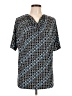 Cj Banks Blue Short Sleeve Blouse Size X - photo 1
