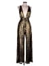 12th Tribe Metallic Gold Jumpsuit Size M - photo 1
