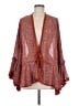 Free People 100% Polyester Orange Kimono Size M - photo 1