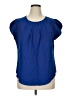 Unbranded 100% Polyester Blue Short Sleeve Blouse Size XL - photo 1