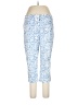 Talbots Print Blue Casual Pants Size 14 Petite - photo 1