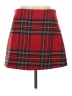 Aura 100% Polyester Plaid Red Casual Skirt Size L - photo 1