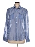 Chaps 100% Polyester Stripes Blue Long Sleeve Blouse Size L - photo 1
