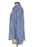 Chaps 100% Polyester Stripes Blue Long Sleeve Blouse Size L - photo 5