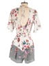 THREE PINK HEARTS Floral Ivory Romper Size S - photo 2