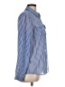 Chaps 100% Polyester Stripes Blue Long Sleeve Blouse Size L - photo 4