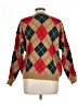 Unbranded Argyle Brown Cardigan Size L - photo 2