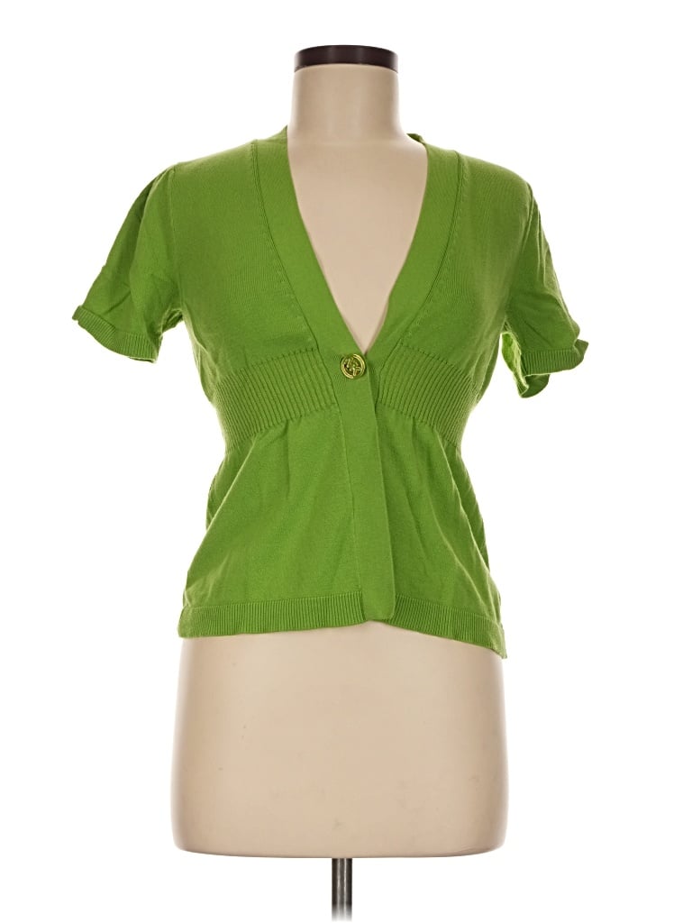 Pre-owned Michael Michael Kors Short Sleeve Blouse In Green