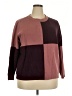 41Hawthorn Color Block Burgundy Pullover Sweater Size 2X - photo 1