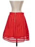 J.Crew 100% Recycled Polyester Solid Red Casual Skirt Size 4 (petite) - photo 2