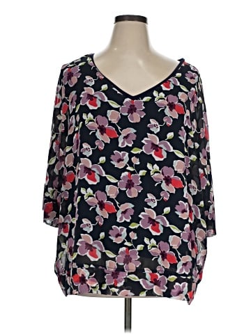 B Collection by Bobeau 3/4 Sleeve Blouse (view 1)