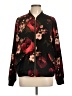 Susan Graver Floral Red Track Jacket Size L - photo 1