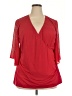 Avenue Studio Red 3/4 Sleeve Blouse Size 22 - photo 1