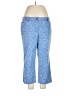 Lands' End Paisley Blue Casual Pants Size 14 - photo 1