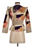 Elevenses 100% Polyester Print Gold Blazer Size 4 - photo 2