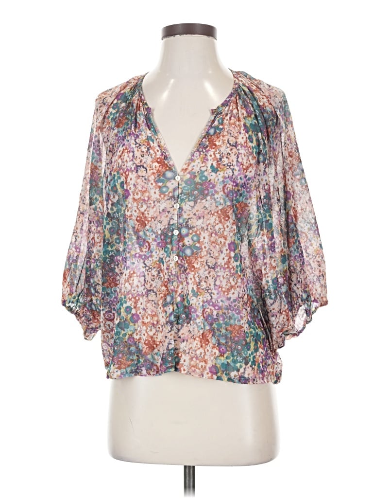 Pre-owned Weston 3/4 Sleeve Blouse In Purple