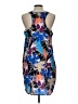 Apostrophe 100% Polyester Graphic Blue Cocktail Dress Size L - photo 2