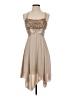 Love 100% Polyester Tan Cocktail Dress Size 3 - photo 1