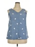 Papermoon 100% Polyester Blue Sleeveless Blouse Size XXL - photo 1