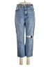 New Look Hearts Blue Jeans Size 6 Petite - photo 1