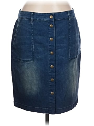L.L.Bean Signature Denim Skirt (view 1)