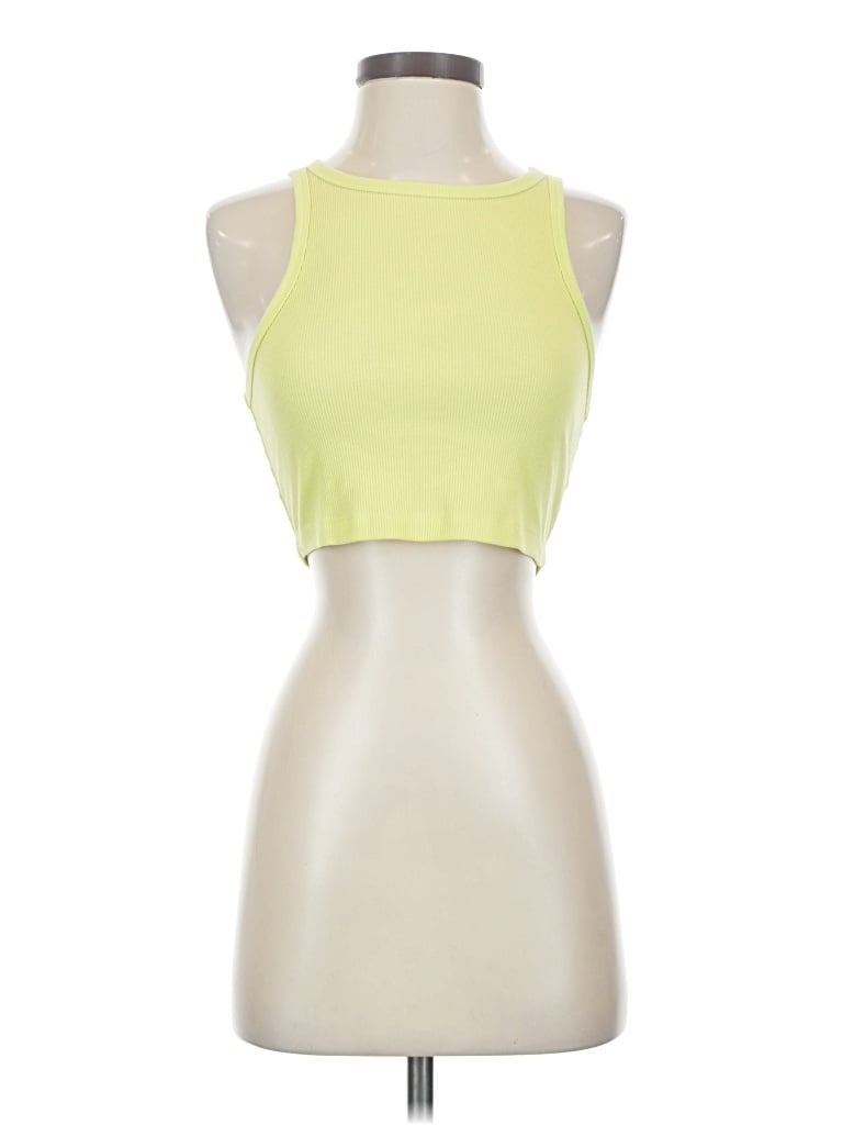 Pre-owned Wild Fable Tank Top Yellow Halter Neckline Tops