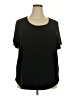 Roz & Ali Black Short Sleeve Top Size 3X - photo 1