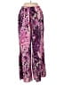 Collection 100% Polyester Print Purple Casual Pants Size M - photo 1